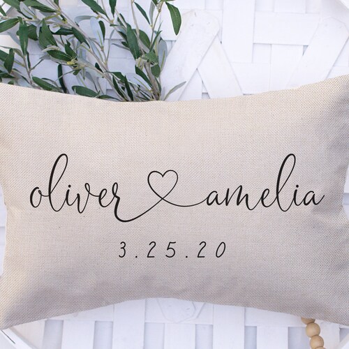 Personalized Wedding Gifts Pillow Cover Gift for Couples Etsy