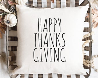 Thanksgiving Pillow Covers - Thanksgiving Decor - Fall Farmhouse Pillow - Fall Farmhouse Decor - Fall Throw Pillow - Rae Dunn Inspired