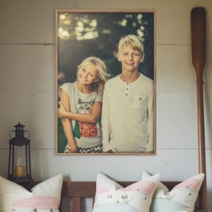 Wood Framed Print of Picture - Any Photo Print and Framing - Family Photo Framed - Photo Wood Print Framed Sign - Custom Wood Framed Picture