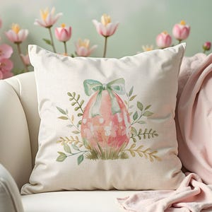 Easter Egg Decor Pillow Cover - Easter Pillow Cover - Spring Pillows - Happy Easter Decor - Spring Decor Throw Pillows - Bunny Pillow