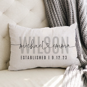 Custom Wedding Gift For Couple - Personalized Wedding Pillow - Bridal Shower Gift - Anniversary Gift - Engagement Gift For Couple Unique