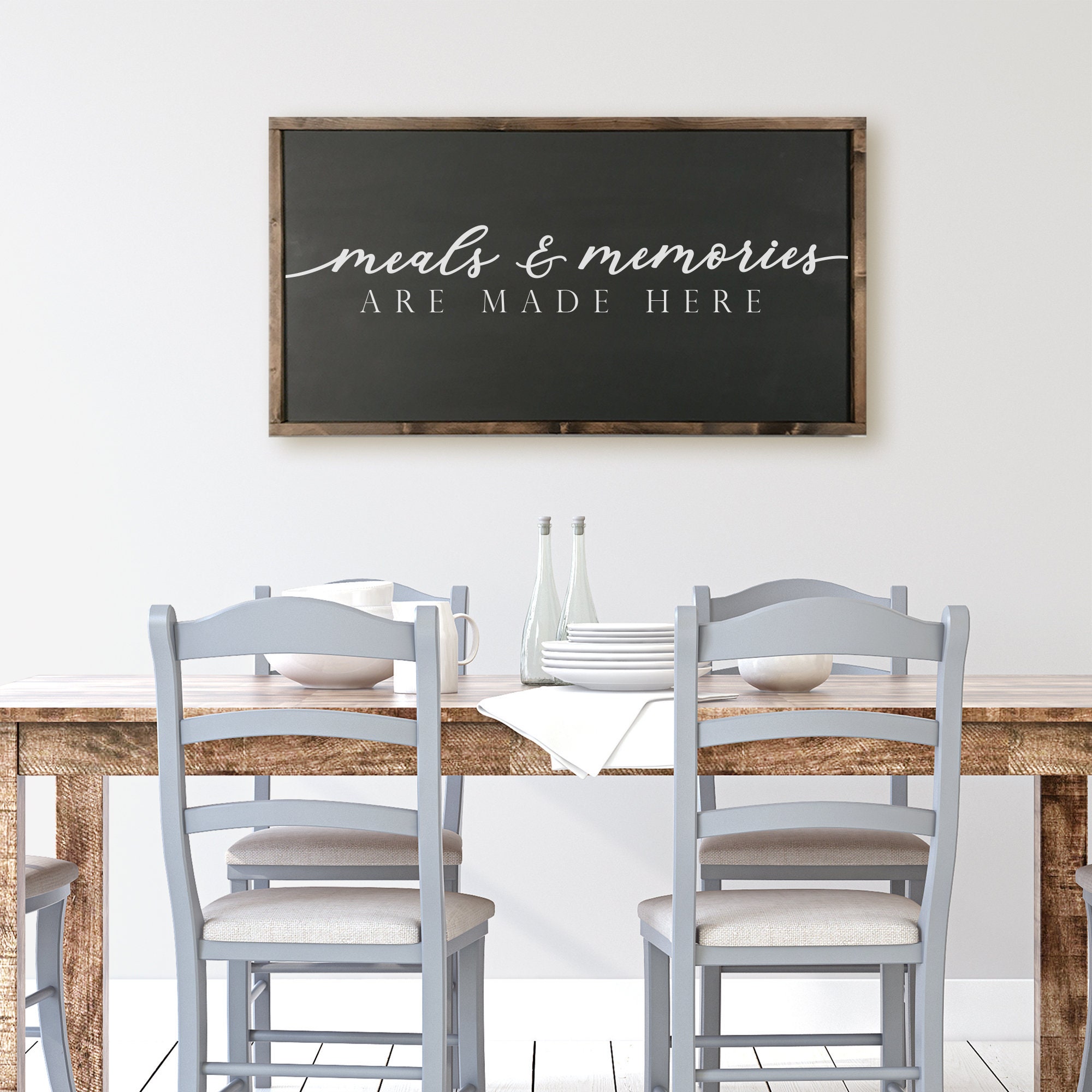 Meals and Memories Are Made Here Sign Farmhouse Dining Room Etsy