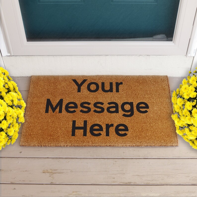 Custom Coir Doormat Doormat Personalized Custom Doormat Etsy
