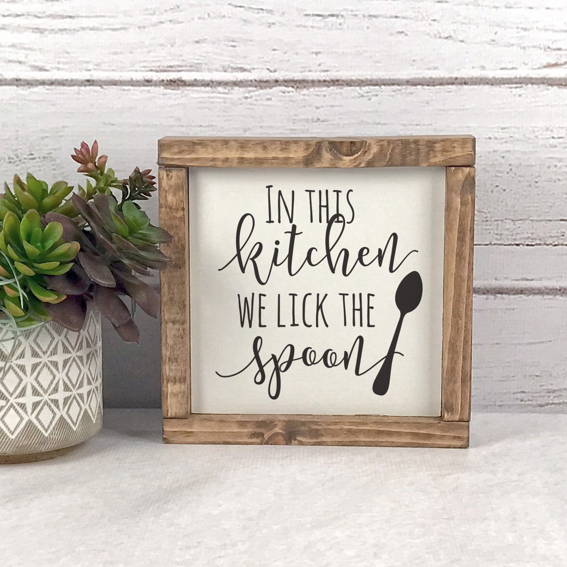 In This Kitchen We Lick the Spoon Sign Kitchen Signs Etsy Singapore