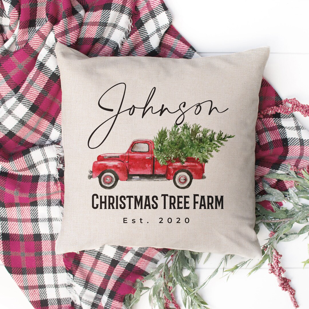 Christmas truck pillow sale