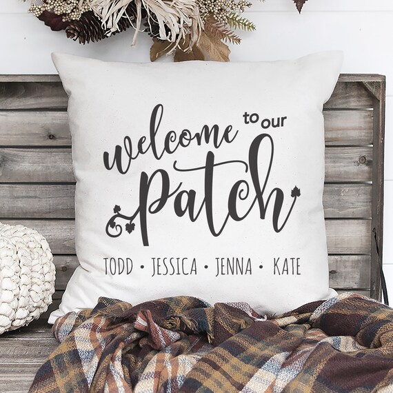 Welcome top pillow cover