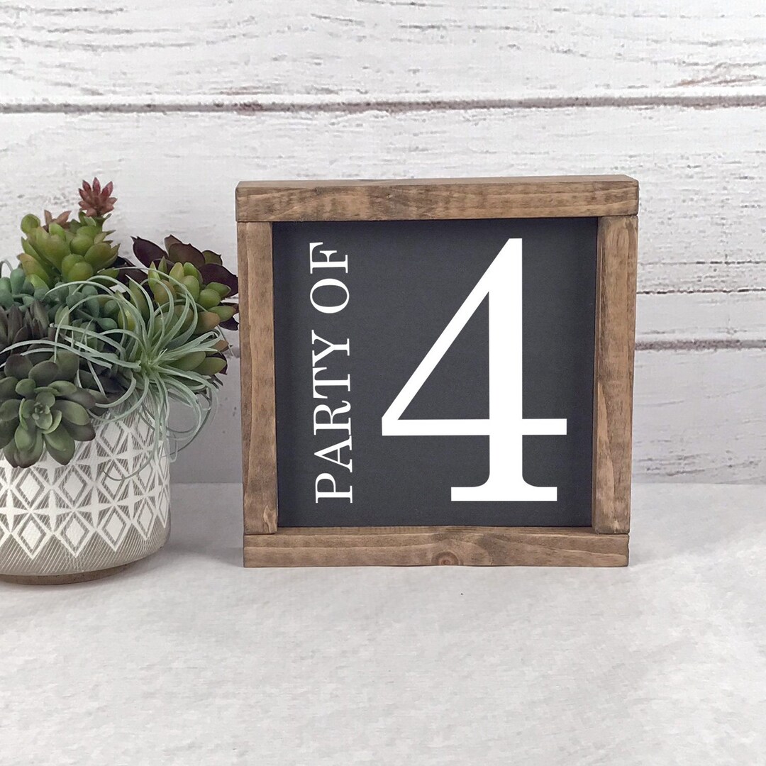 Buy Party of 4 Sign Party of Sign Party of 5 Sign Custom Online in ...