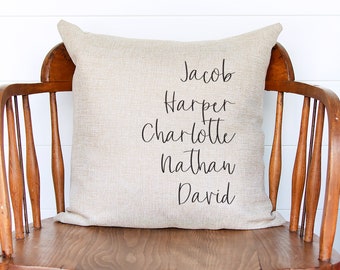 Name Pillow Covers - Personalized Name Pillow - Name Throw Pillow Cover - Kids Name Decor - Grandparent Gift - Grandparent Pillow Case