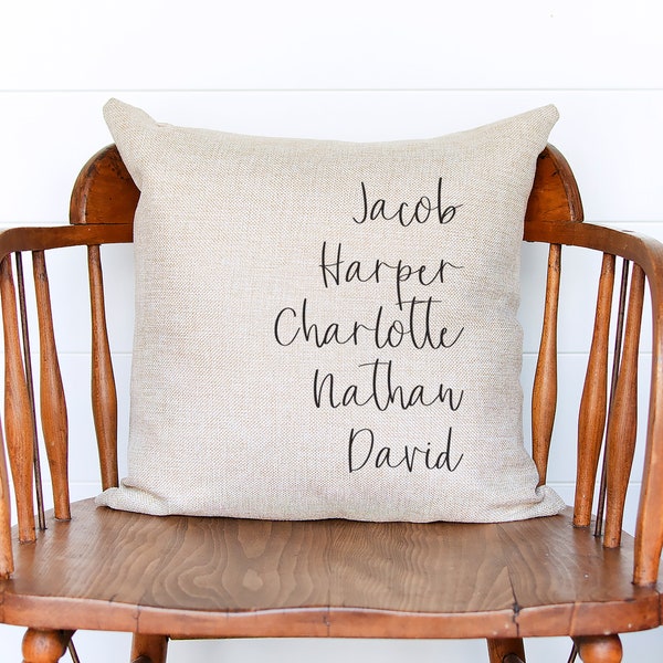 Name Pillow Covers - Personalized Name Pillow - Name Throw Pillow Cover - Kids Name Decor - Grandparent Gift - Grandparent Pillow Case
