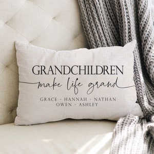 Grandparent Christmas Gifts From Grandkids - Grandchildren Make Life Grand - Grandparent Pregnancy Announcement - Personalized Grandma Gift