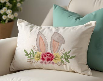 Easter Pillow Covers - Easter Bunny Pillow - Easter Decor - Easter Decorative Pillow Covers - Spring Throw Pillow - Spring Decor