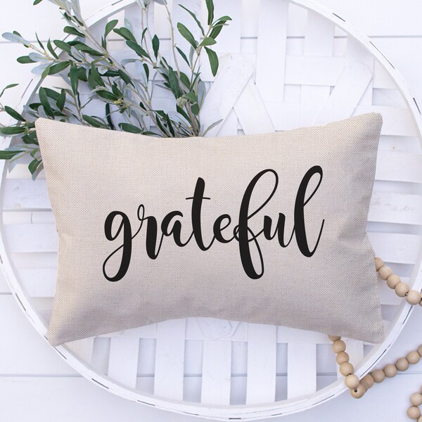 Grateful Pillow Etsy