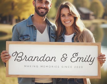 Custom Couples Name Sign | Personalized Wedding Gift For Couple