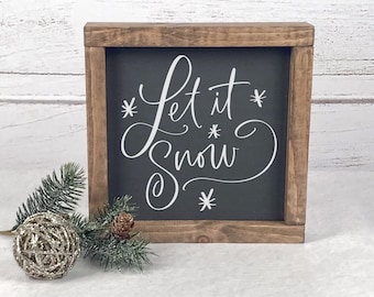 3D Carved Let it Snow Welcome Sign