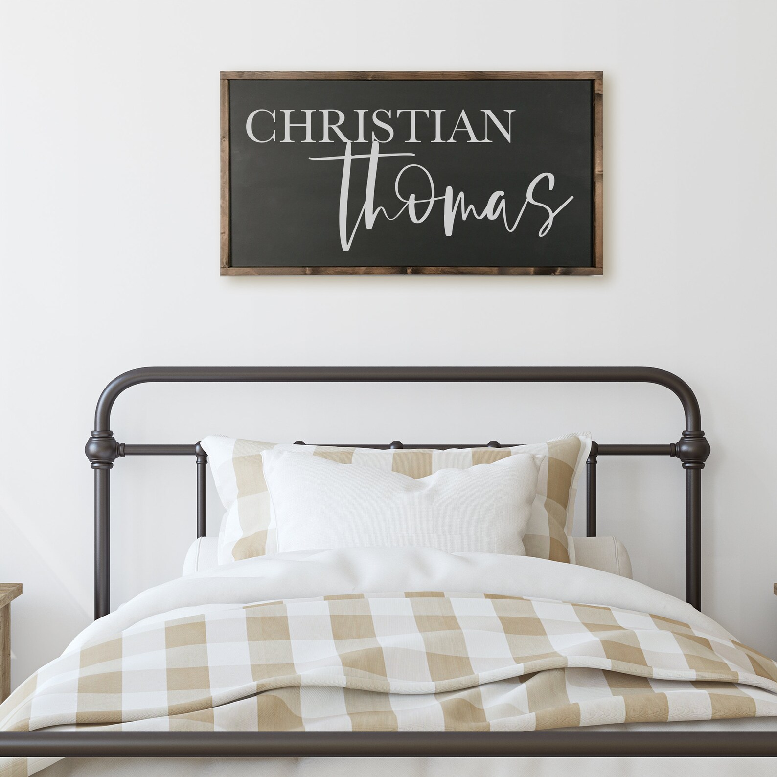 Name Sign for Nursery Boy Boy's Name Sign Boys Bedroom Etsy