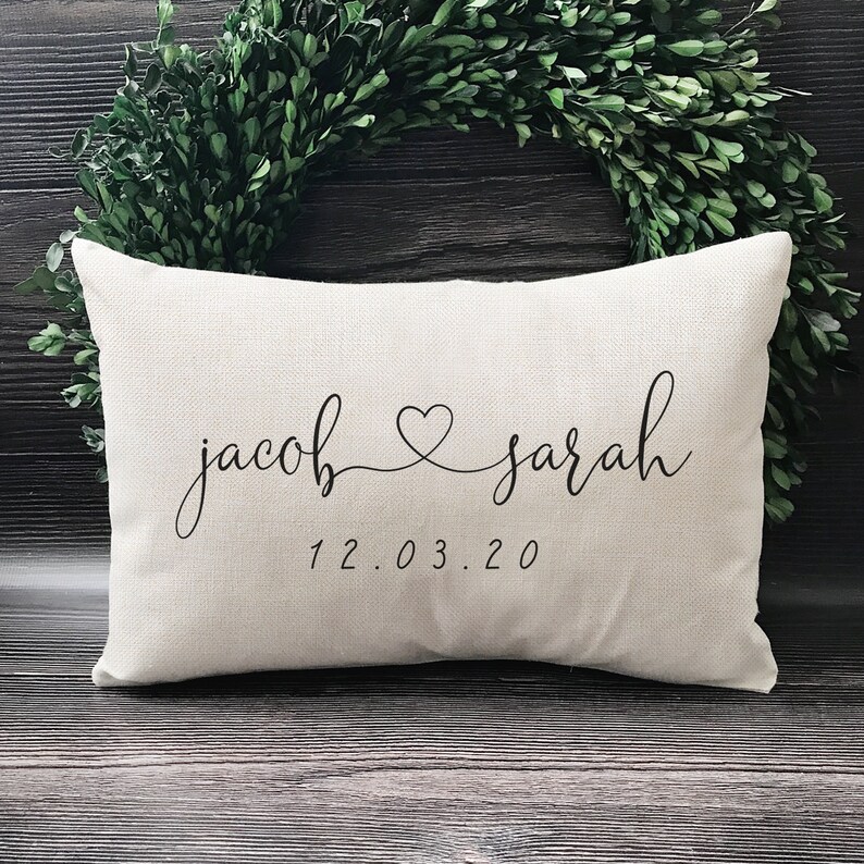 Personalized Wedding Gifts Pillow Cover Gift For Couples Etsy