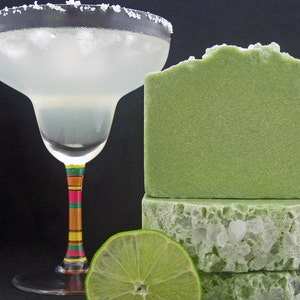 Spa Soap- Lime Margarita Handmade Cold Process Sea Salt Soap