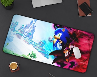 Sonic vs Shadow Schreibtischunterlage | Gaming Maus Pad