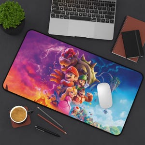 Mario Characters Desk Mat | Gaming Mouse Pad - Etsy