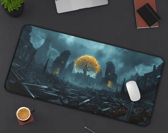 Elden Ring Inspiriert Ruinen Schreibtischmatte | Ruinen Gaming Mousepad