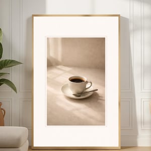 Quiet Coffee Ritual Printable Wall Art Digital Download