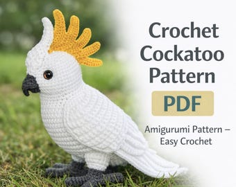 Gehaakt kaketoepatroon | Amigurumi-pdf, eenvoudig haakspeelgoed voor beginners