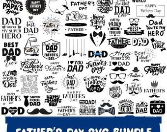 Father's Day SVG Bundle: Quotes, Cut files for cricut (Digital Download)