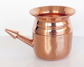 Handcrafted Copper Neti Pot • Ayurvedic Nasal Cleansing Ritual