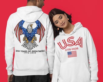 Felpa con cappuccio Freedom Brushstroke / Aquila con stemma del cappello da cowboy / 5 colori S-5XL