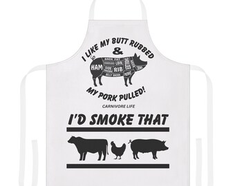 Divertente grembiule da barbecue / Mi piace che mi venga strofinato il sedere, maiale sfilacciato