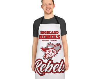 Grembiule mascotte degli Highland Rebels / Spirito scolastico dell'Arkansas