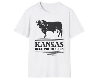 Maglietta dei produttori di carne bovina del Kansas / Allevatori di bovini e agricoltori che sostengono l'America