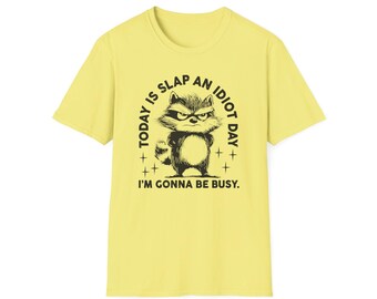 Grumpy Raccoon T-Shirt | Funny Graphic Tee, Sarcastic Humor