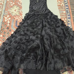 Vintage Black Silk Sue Wong Drop Waist Low Back Ball Gown - Etsy