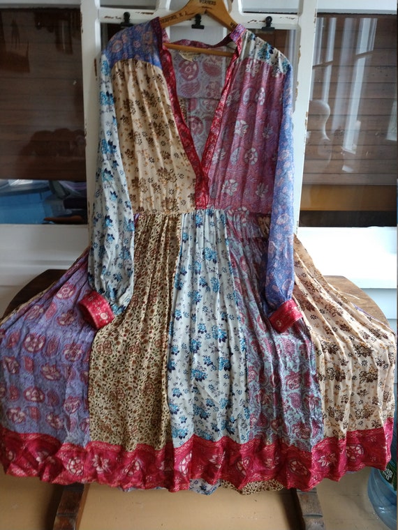 Rare 70s RITU KUMAR hippie silk for Judith ann boh