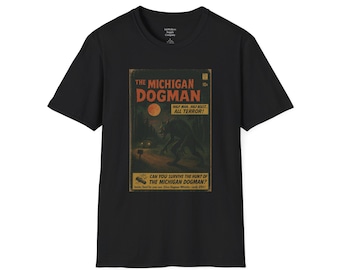 Vintage horror-T-shirt Michigan Dogman