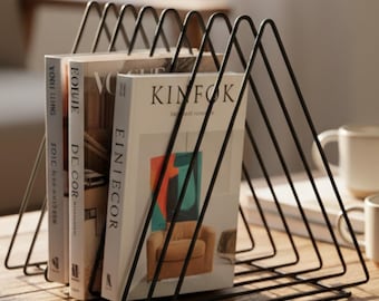 Minimalist Metal Book Stand – Modern Cookbook & Magazine Rack