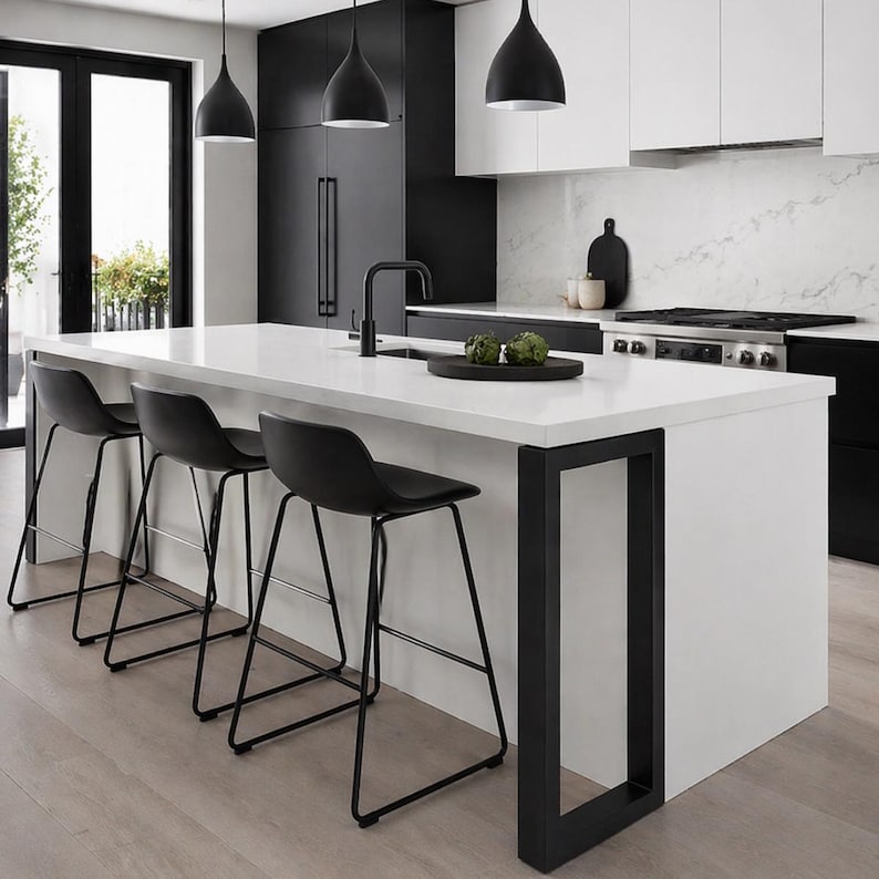 Kitchen Island Legs Metal Table Legs Bar Height Counter Height Custom ...