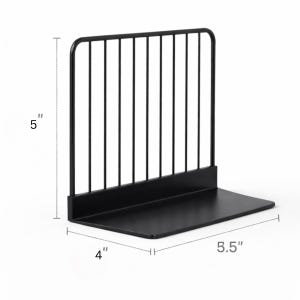 Black metal bookend for shelves, modern minimalist book lover gift holding hardcover novels, stylish steel bookend for home library, bookshelf decor, reader gift, contemporary interior styling