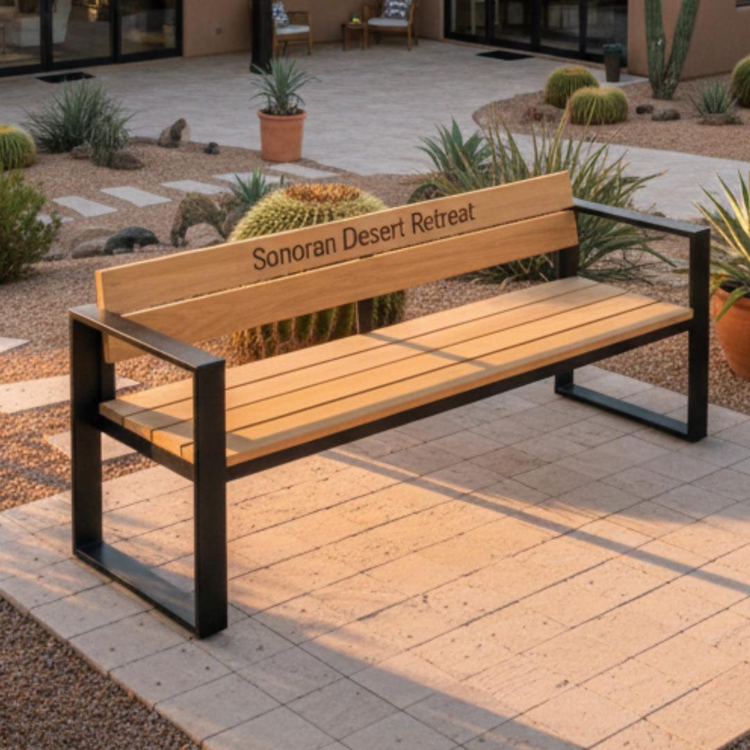 Personalized Engraved Outdoor Bench, Memorial Garden Bench - Etsy