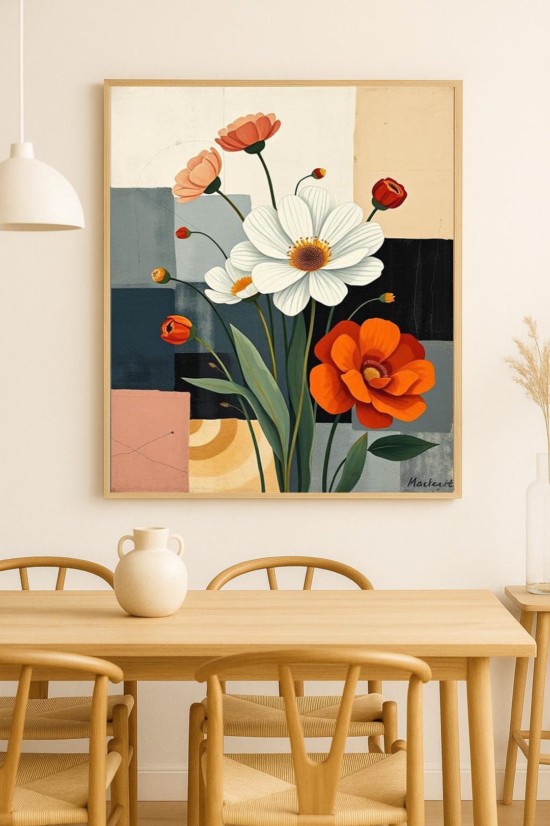 Abstract Floral Art Print | Modern Botanical Gallery Wall (digital ...