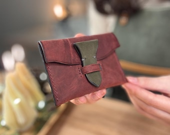Wzór skórzanego etui na karty | Minimalistyczny portfel w formacie PDF | Pobierz cyfrowy szablon DIY ze skóry