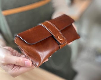 Wzór na skórzane etui na okulary (PDF), projekt woreczka na okulary, rękodzieło skórzane DIY, pobieranie cyfrowe