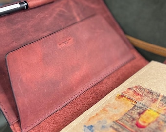 Leather Notebook Cover Pattern PDF, Journal Case Template, DIY Leathercraft, Digital Download