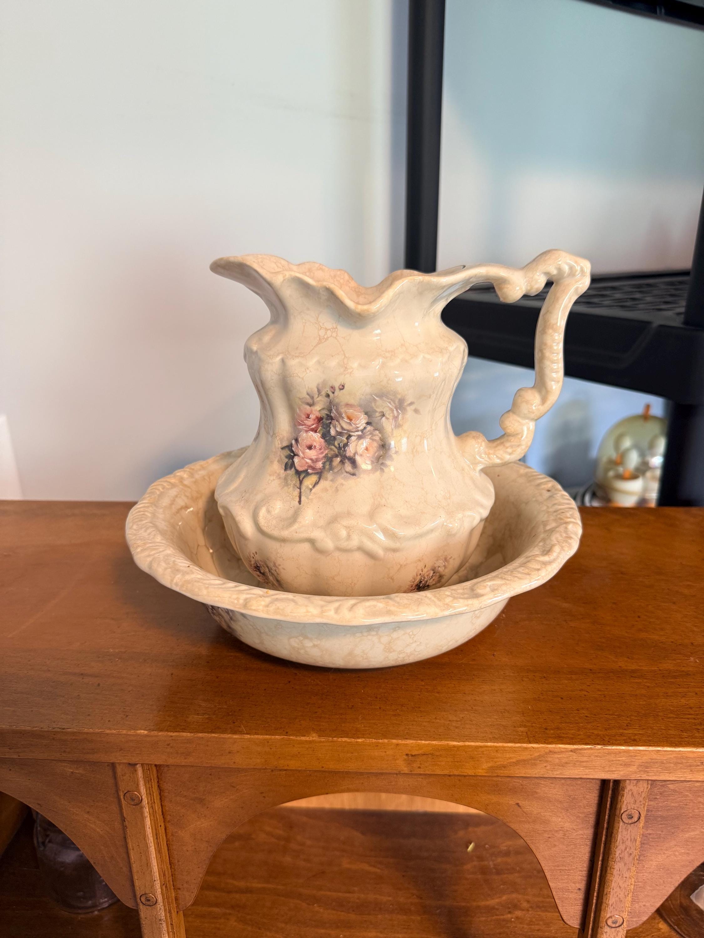 Dry Sink Pitcher Bowl - Etsy