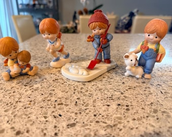 Vintage Enesco Country Cousins Figurine Collection