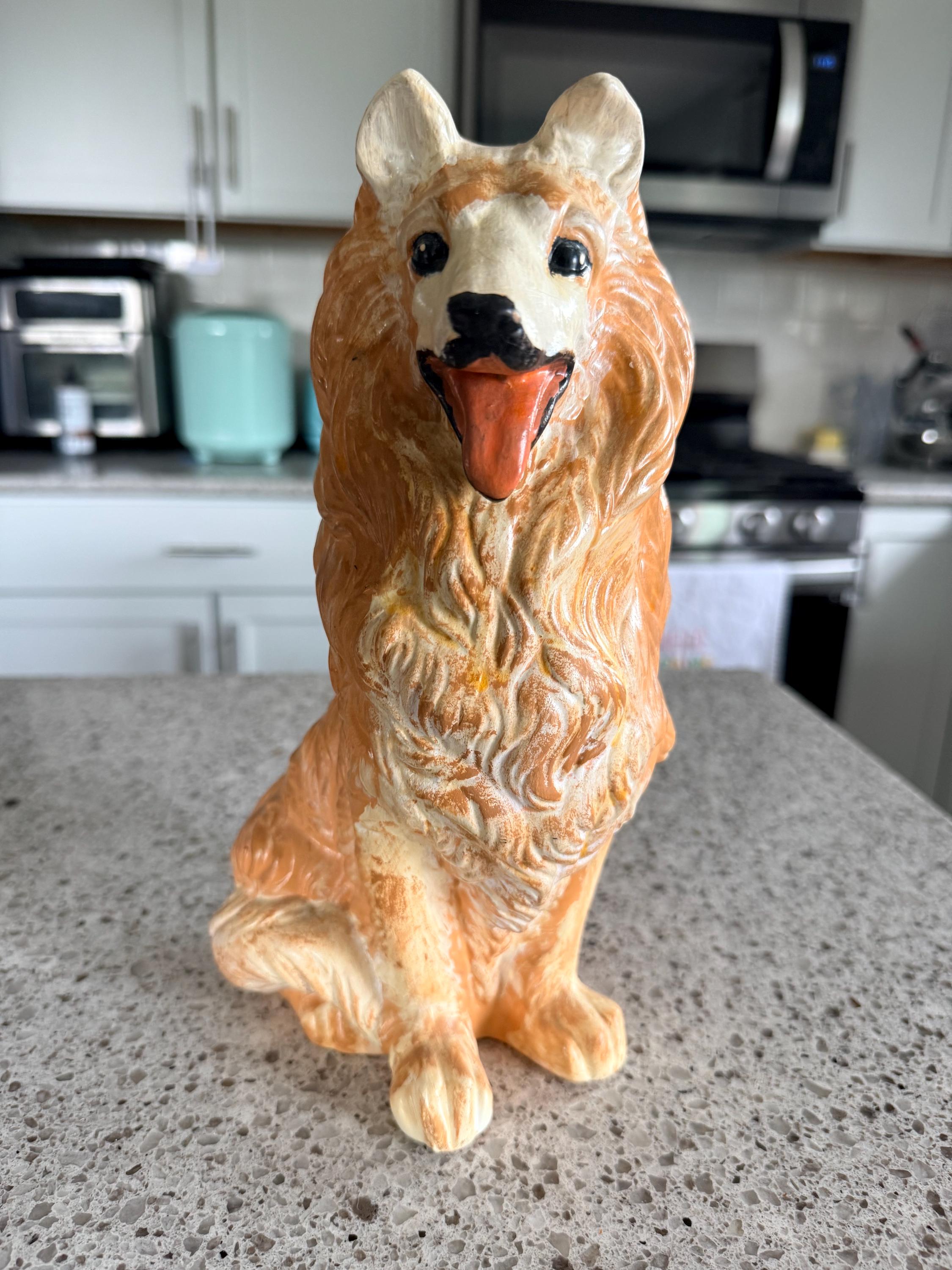 Chalkware Dog Vintage - Etsy