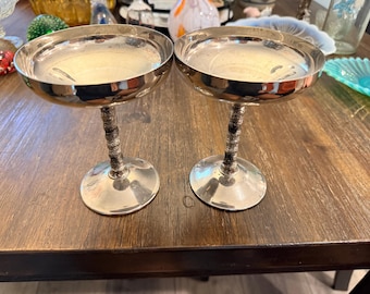 Vintage FB Roger’s Silverplated Champagne Goblets