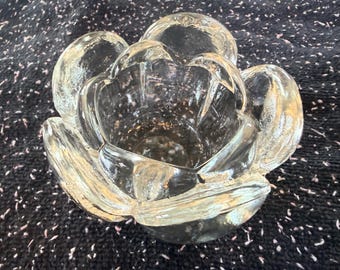 Candelabro antiguo de cristal Lotus de Royal Copenhagen