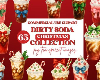 Christmas dirty soda clipart soda bar menu dirty soda images holiday drink vendor tent dirty soda watercolor design soda stand menu soda png